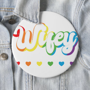Rainbow LGBTQIA Lesbische Schwulenunterstützung Button
