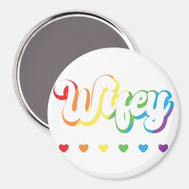 Rainbow LGBTQIA Lesbische Schwulenunterstützung Magnet (Vorderseite/Rückseite)