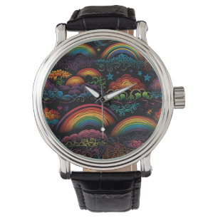 Rainbow LGBYQ Design Armbanduhr