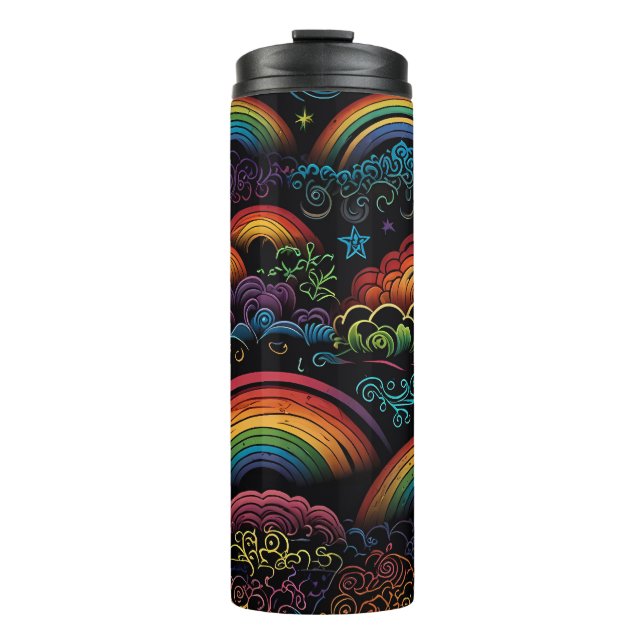 Rainbow LGBYQ Design Thermosbecher (Vorderseite)