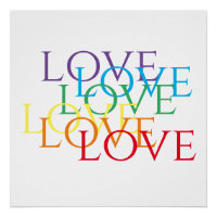 RAINBOW LIEBE 20x20 Poster