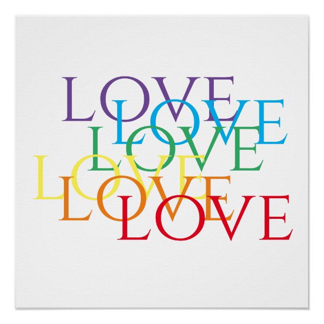 RAINBOW LIEBE 20x20 Poster (Vorderseite)