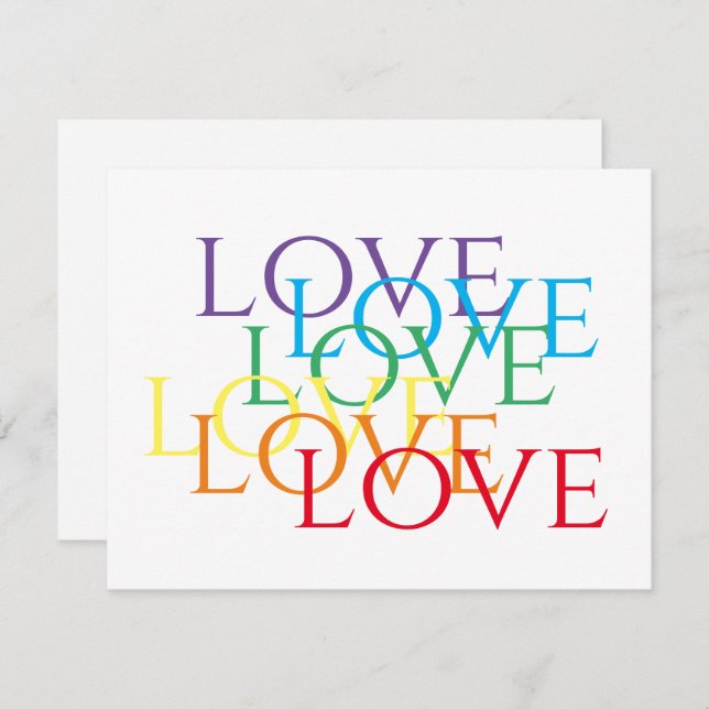 RAINBOW-LIEBE 4.25x6.25 Flachkarte Karte (Vorne/Hinten)