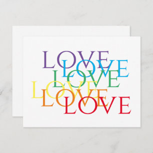 RAINBOW-LIEBE 4.25x6.25 Flachkarte Karte