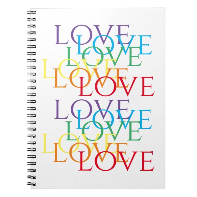 RAINBOW-LIEBE 6.5x8.75 Spiral-Notebook Notizblock (Vorderseite)