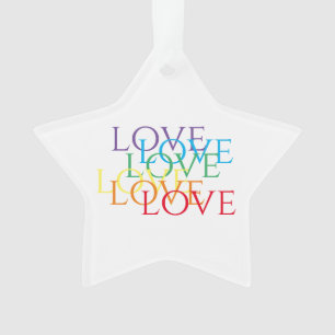 RAINBOW LIEBE Acrylic Star Ornament