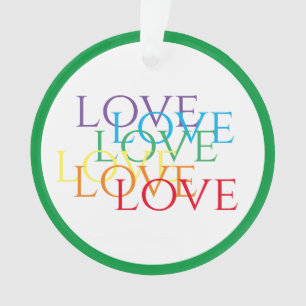 RAINBOW LIEBE Akrylkreissornament - grün Ornament