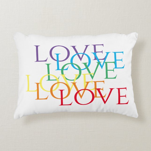 RAINBOW LIEBE Akzent Kissen (Vorderseite)