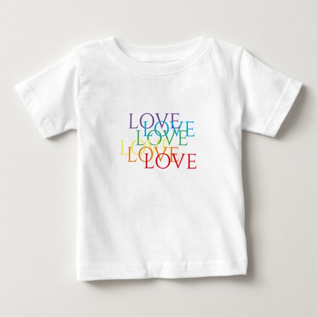 RAINBOW LIEBE Baby T - Shirt (Vorderseite)
