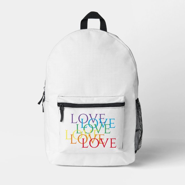 RAINBOW LIEBE Backpack Bedruckter Rucksack (Vorderseite)