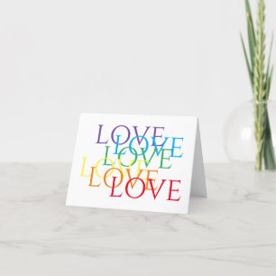 RAINBOW LIEBE Blank Notecard Dankeskarte