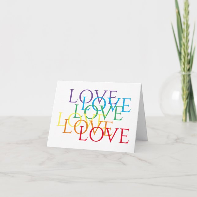 RAINBOW LIEBE Blank Notecard Dankeskarte (Vorderseite)