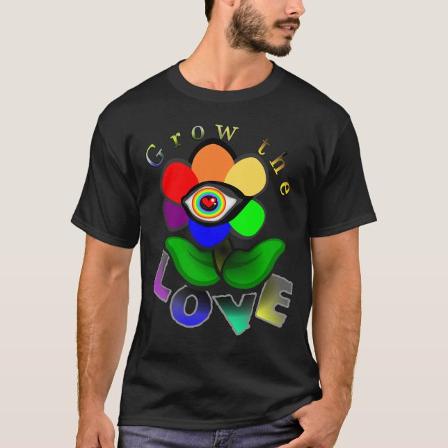 Rainbow Liebe Blume T - Shirt (Vorderseite)