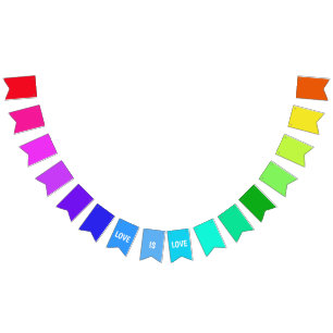 Rainbow LIEBE Bunting Wimpelkette