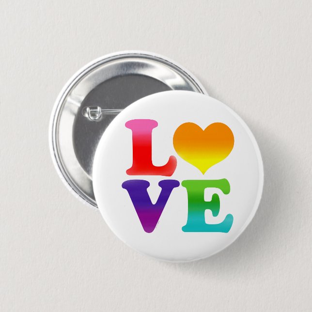 Rainbow-Liebe  Button (Vorne & Hinten)