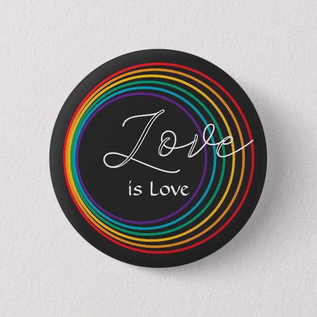 Rainbow-Liebe Button (Vorderseite)