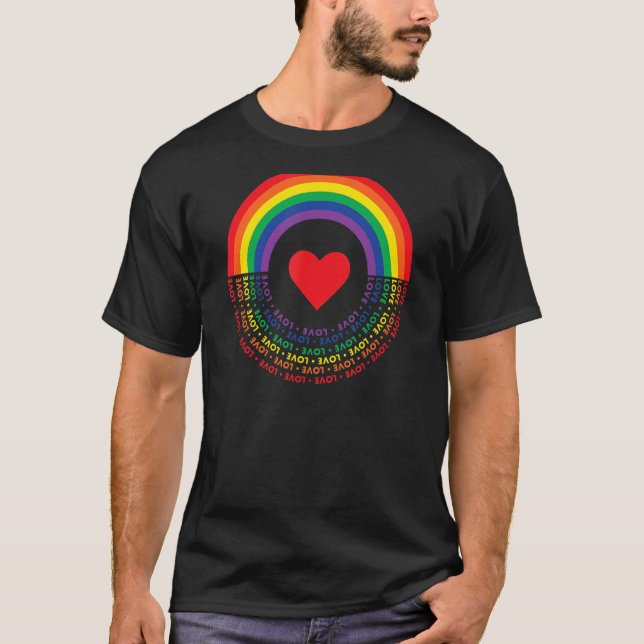 Rainbow Liebe Circle All Inclusive Community Accep T-Shirt (Vorderseite)