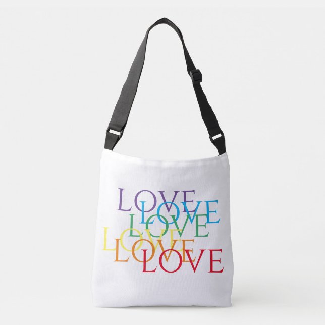 RAINBOW LIEBE Cross Body Bag Tragetaschen Mit Langen Trägern (Vorderseite)