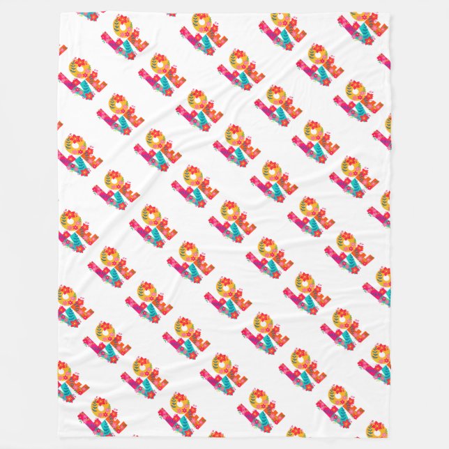 Rainbow-Liebe Fleecedecke (Vorderseite)