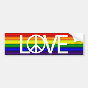 Rainbow Liebe Friedenszeichen Autoaufkleber