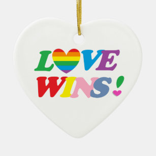 Rainbow Liebe gewinnt! Keramik Keramik Ornament