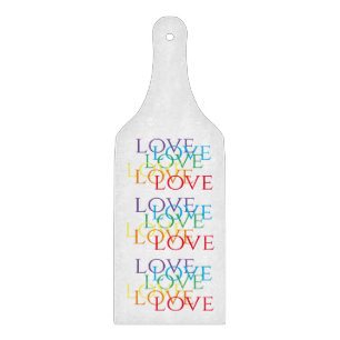 RAINBOW LIEBE Glass Cutting Board Paddel Schneidebrett