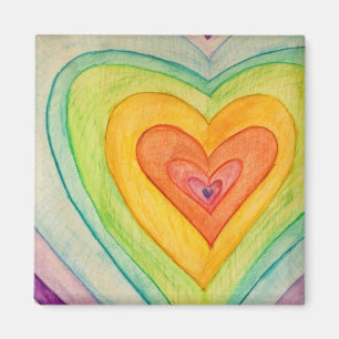 Rainbow-Liebe Herz des Inspiration-Kühlschrankmagn Magnet