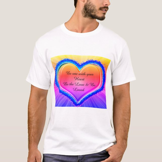 Rainbow Liebe Herz T-Shirt (Vorderseite)