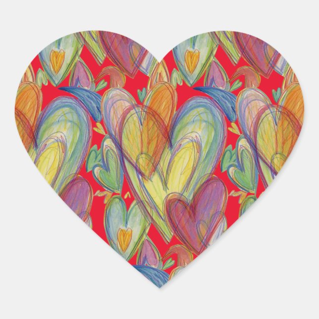 Rainbow Liebe Hört Art Custom Sticker Decks (Vorderseite)