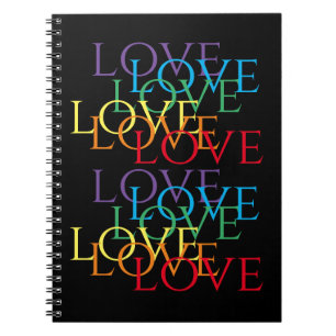 RAINBOW LIEBE II 6.5x8.75 Spiral-Notebook Notizblock