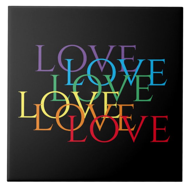 RAINBOW LIEBE II 6" Platz Keramik Tile Fliese (Vorderseite)