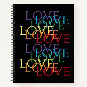 RAINBOW LIEBE II 8.5x11 Spiral-Notebook Notizbuch