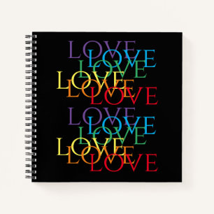 RAINBOW LIEBE II 8.5x8.5 SpiralNotebook Notizbuch