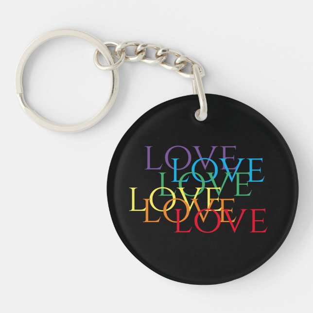 RAINBOW LIEBE II Acrylic Circle Schlüsselanhänger (Vorderseite)