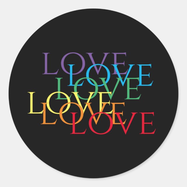 RAINBOW LIEBE II Kleine Round Stickers (Vorderseite)