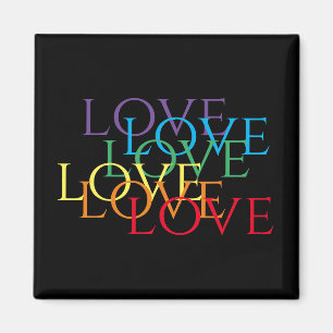 RAINBOW LIEBE II Square Magnet