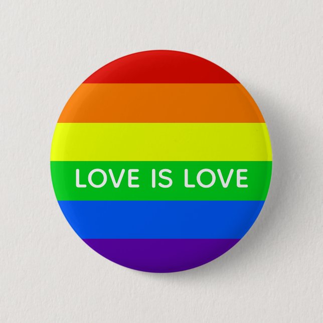 Rainbow Liebe ist Liebe Gay Pride LGBTQ Beautiful Button (Vorderseite)