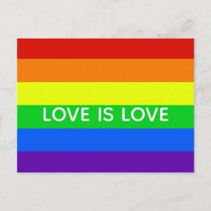 Rainbow Liebe ist Liebe Gay Pride LGBTQ Beautiful Postkarte