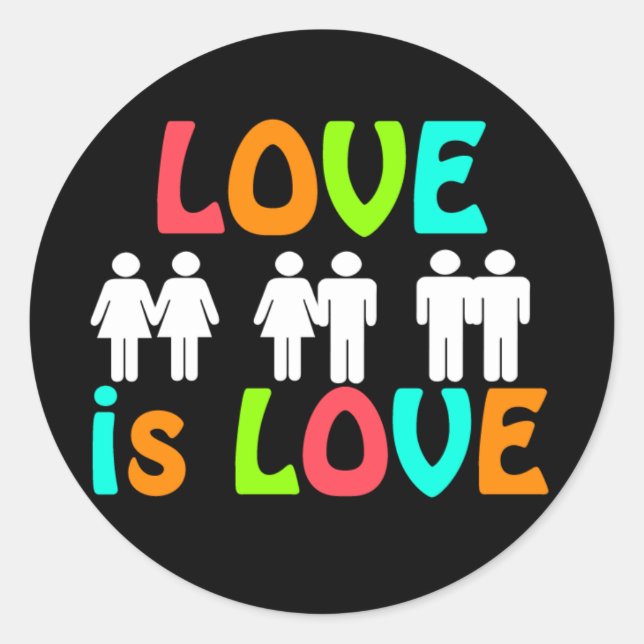Rainbow Liebe ist Liebe Lapel Stickers (Vorderseite)