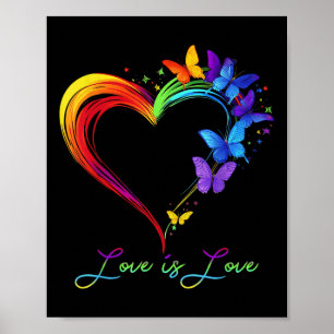 Rainbow Liebe ist Liebe Lgbt Gay Lesbian Pride But Poster