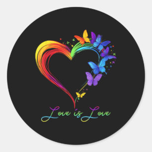 Rainbow Liebe ist Liebe Lgbt Gay Lesbian Pride But Runder Aufkleber