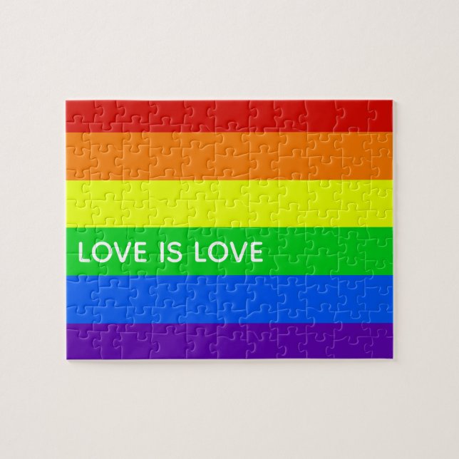Rainbow-Liebe ist Liebe Puzzle (Horizontal)