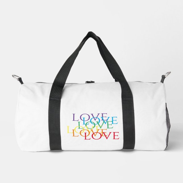 RAINBOW LIEBE Kleine Duffel Tasche (Vorderseite)