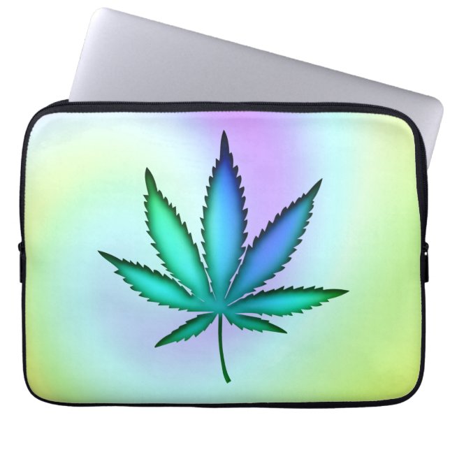 Rainbow Liebe Leaf Laptopschutzhülle (Vorderseite)