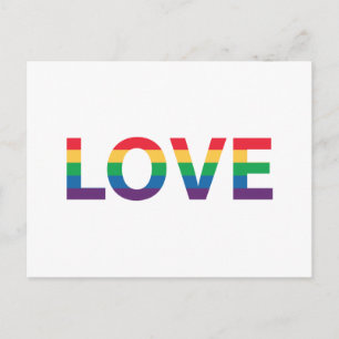 Rainbow Liebe Letters Postkarte