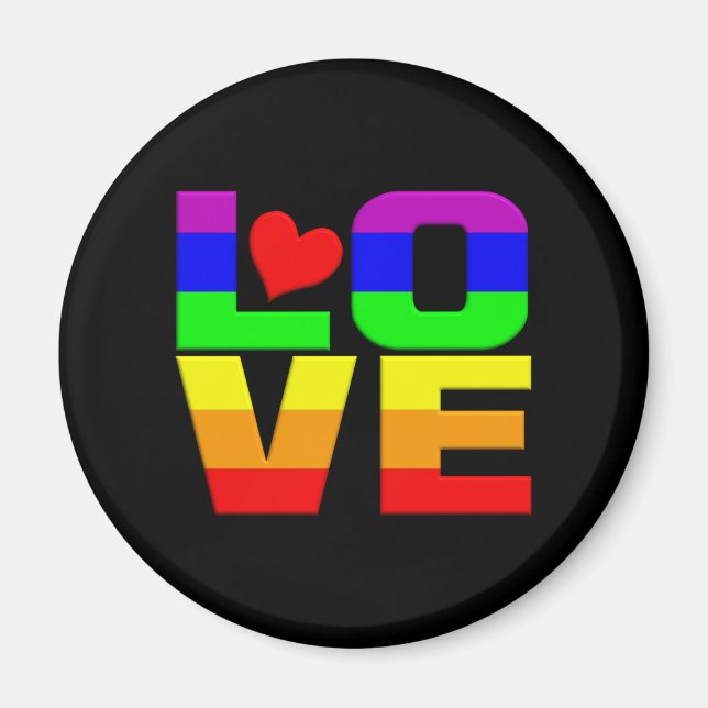 Rainbow-Liebe Magnet (Vorne)