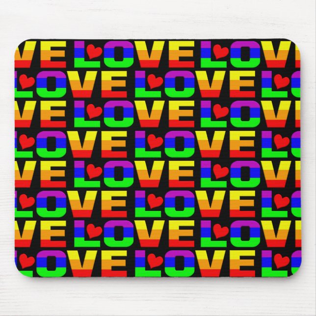 Rainbow-Liebe Mousepad (Vorne)