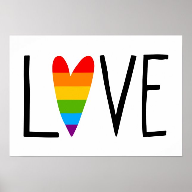 Rainbow-Liebe Poster (Vorne)