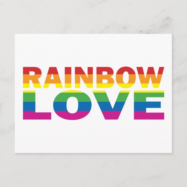 RAINBOW-LIEBE POSTKARTE (Vorderseite)
