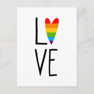 Rainbow-Liebe Postkarte
